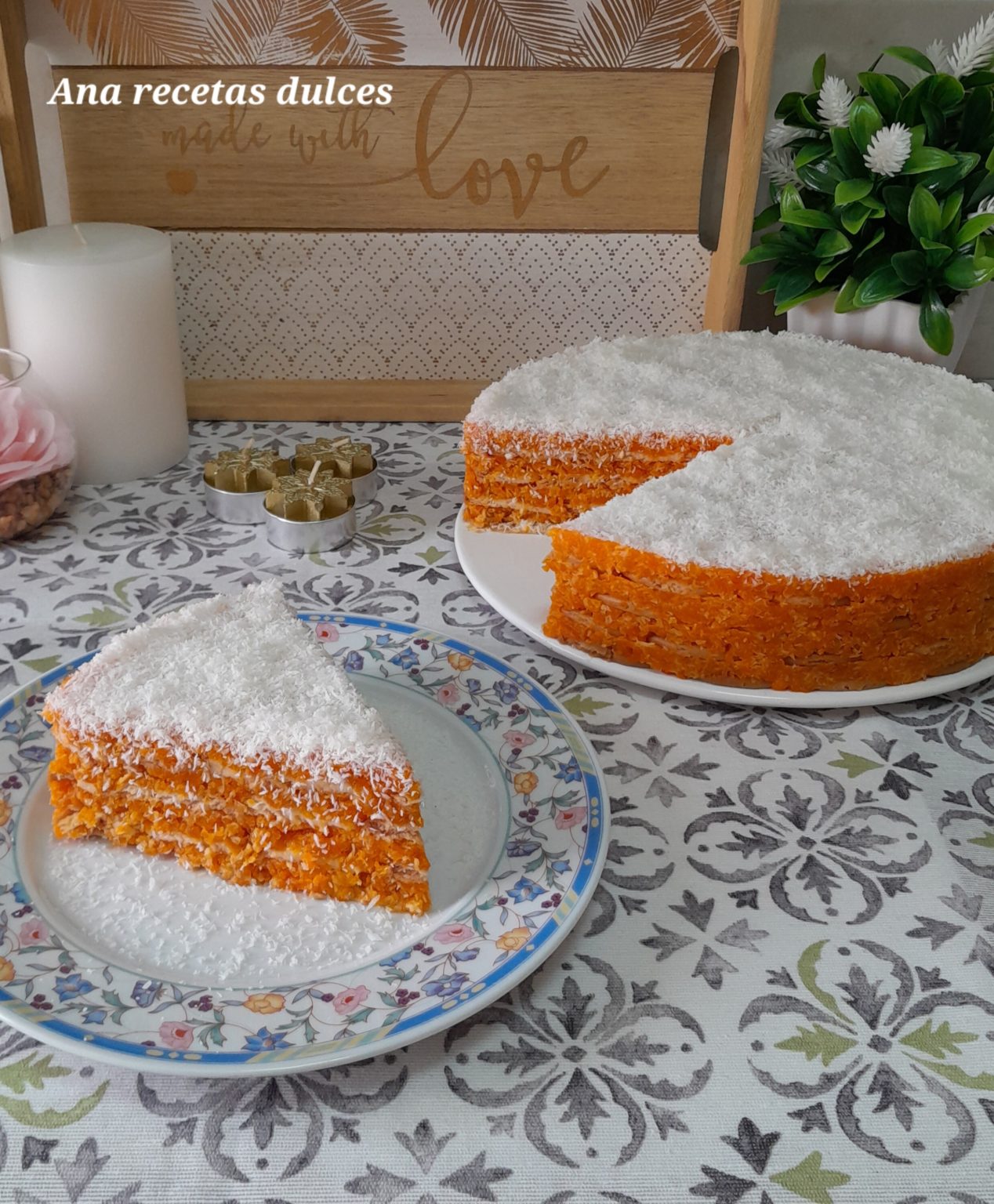 Tarta De Zanahoria Galletas Y Coco Sin Horno Ana Recetas Dulces