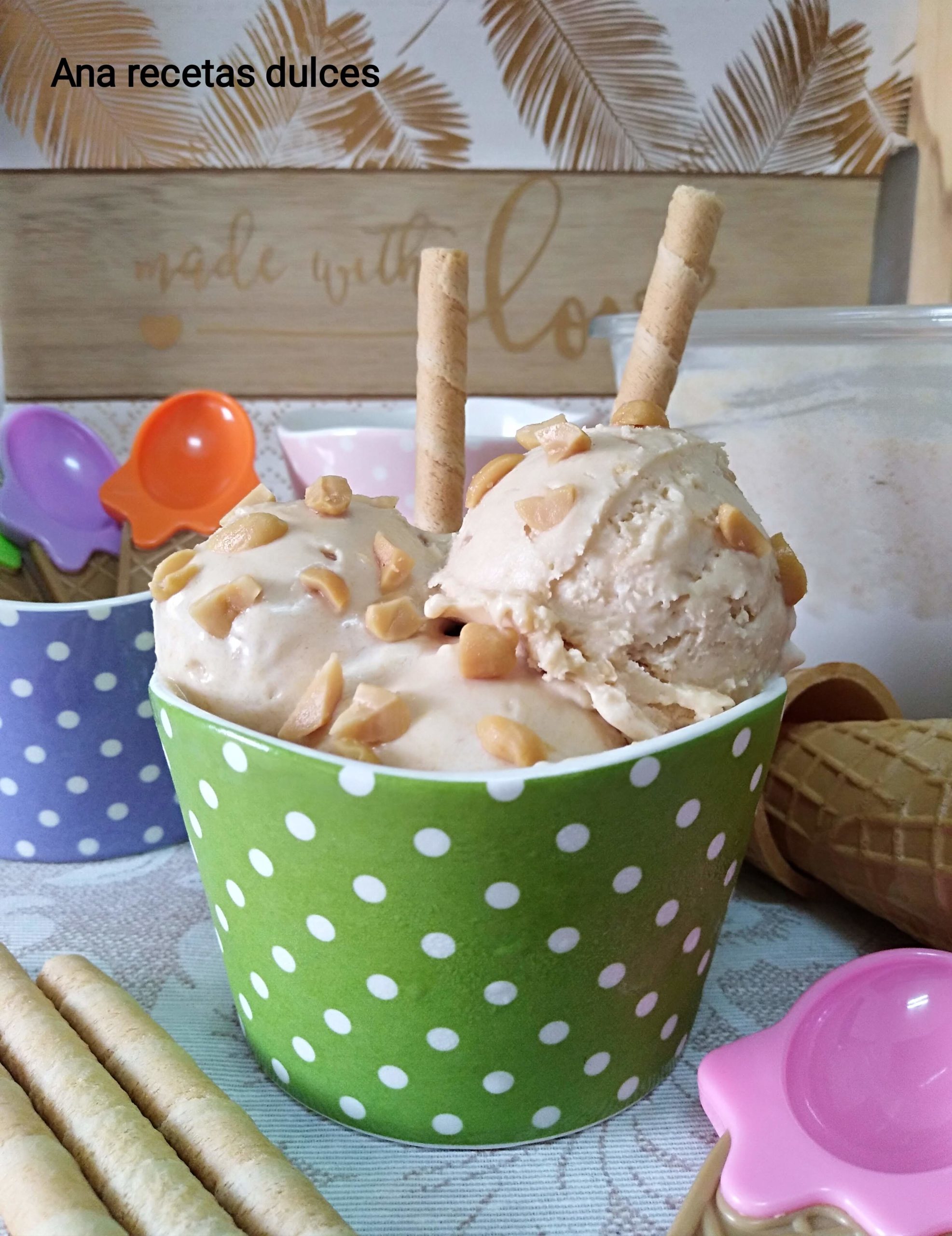 Helado de cacahuete salado (muy fácil y rápido de hacer) - Ana Recetas  Dulces