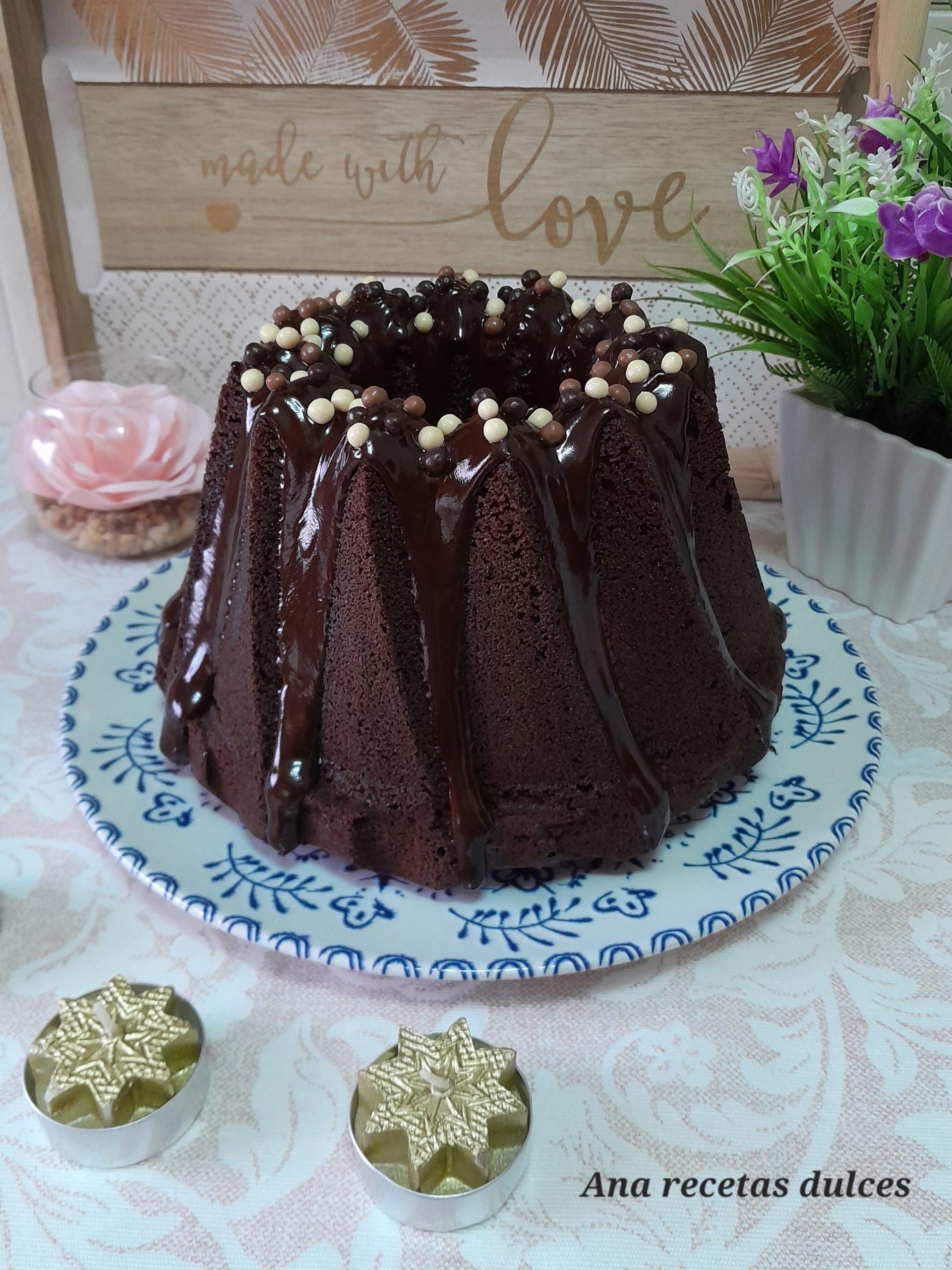 Bundt cake de chocolate (muy fácil de hacer) - Ana Recetas Dulces