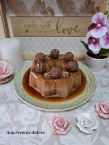 Flan de Ferrero Rocher (sin horno)