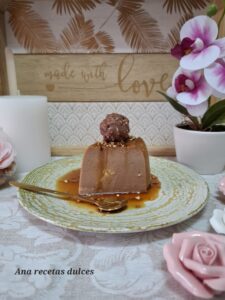 Flan de Ferrero Rocher (sin horno)